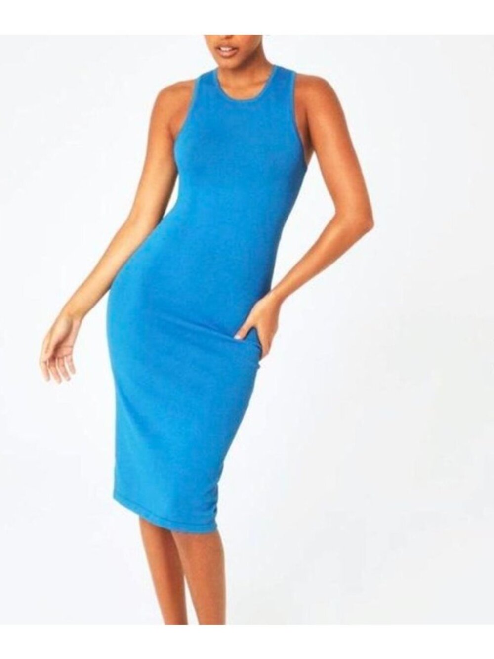 Miaou Akira Bodycon Blue Cutout Midi Dress - Size S